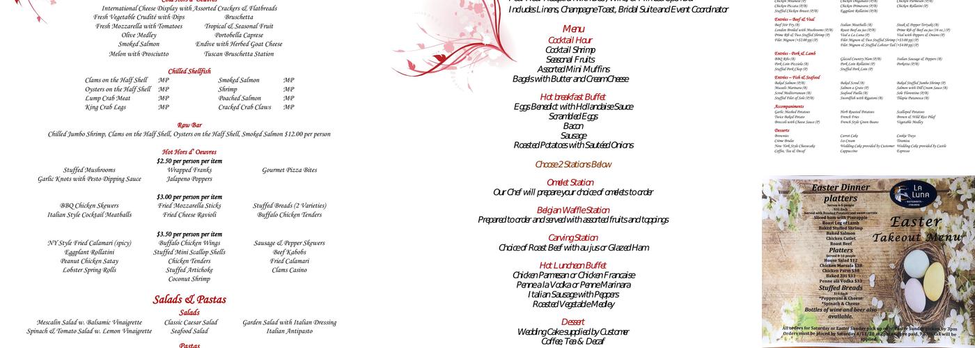 Bill Miller's Castle Menu