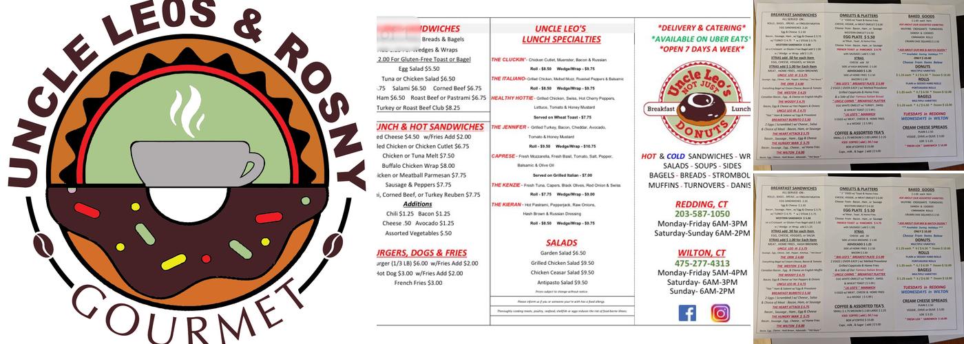 Uncle Leo's & Rosny Gourmet Menu
