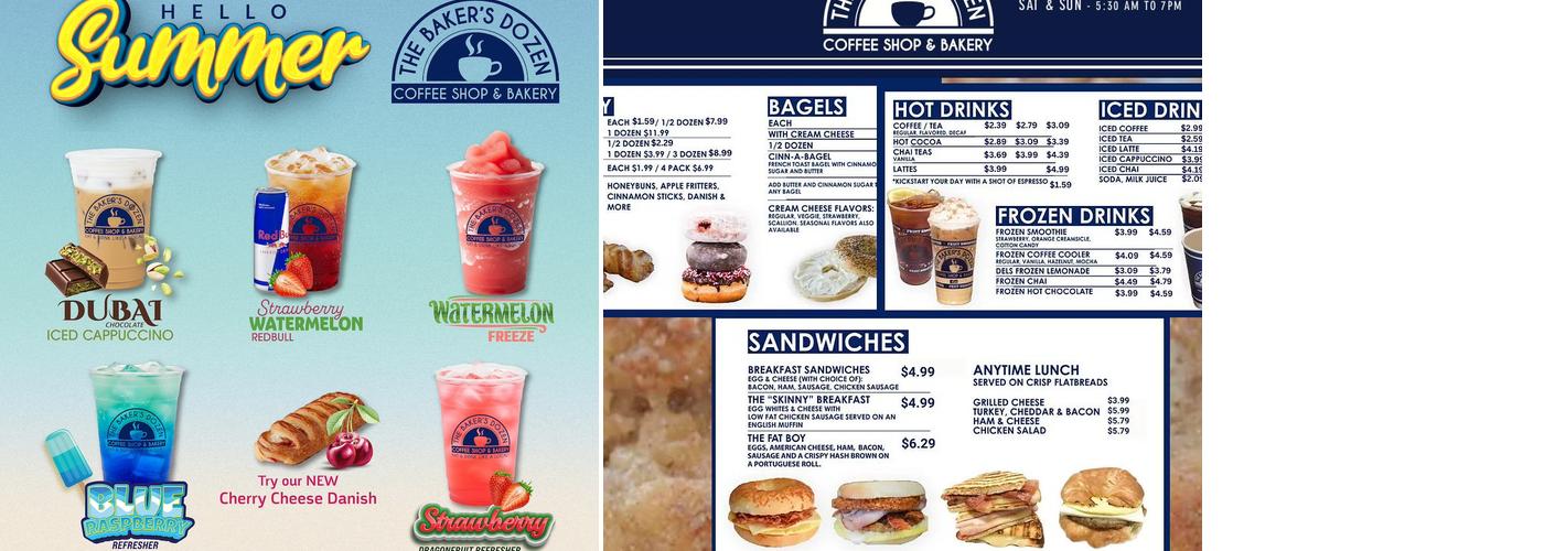 Baker’s Dozen Menu