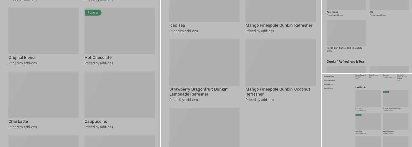 Dunkin' Menu