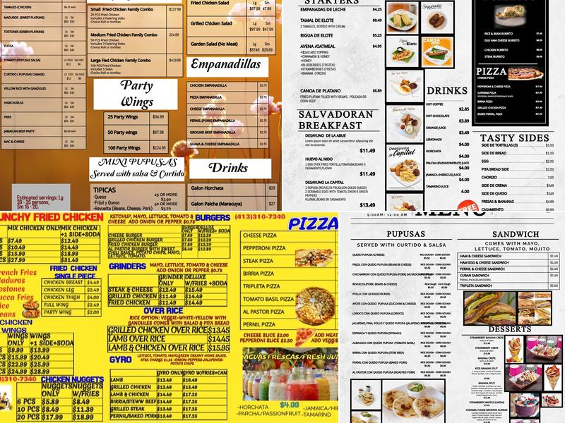 Crunchy Fried Chicken & Pupuseria Menu