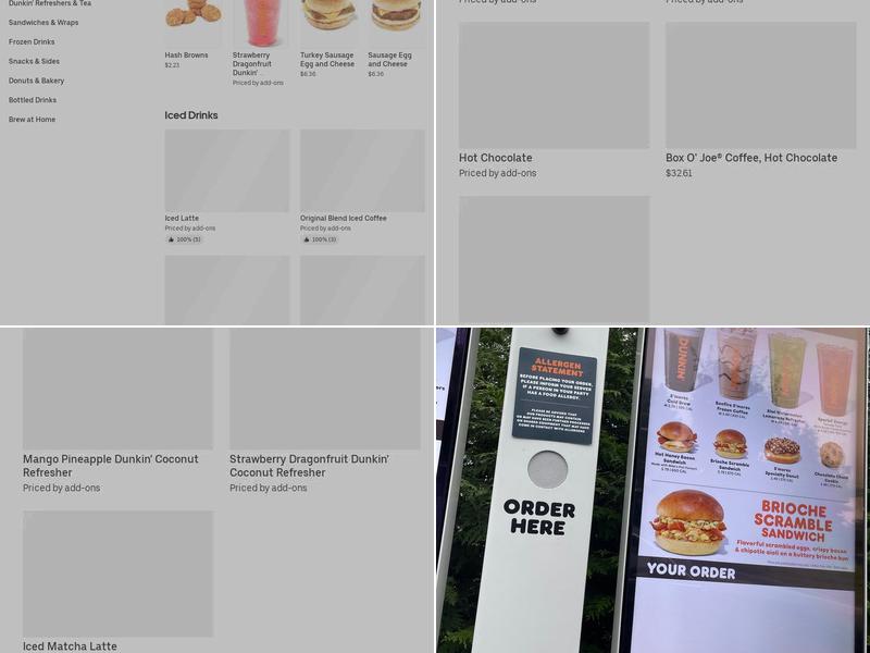 Dunkin' Menu