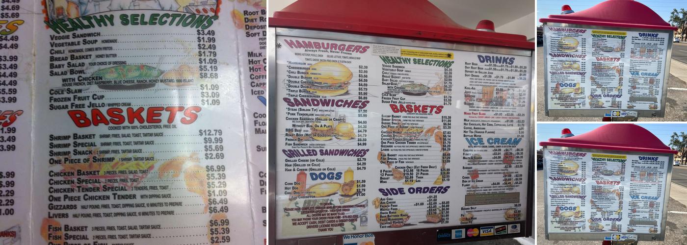 J B's Menu
