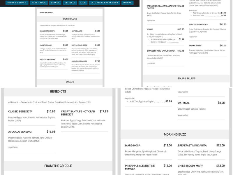 Table Mountain Grill & Cantina Menu