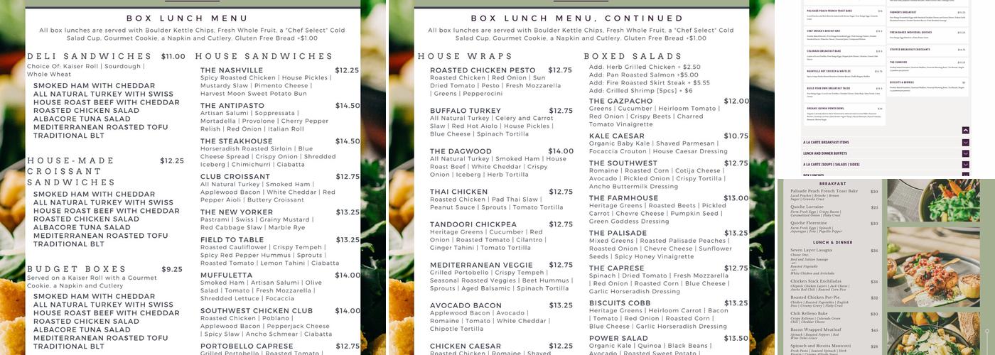 Biscuits & Berries Menu