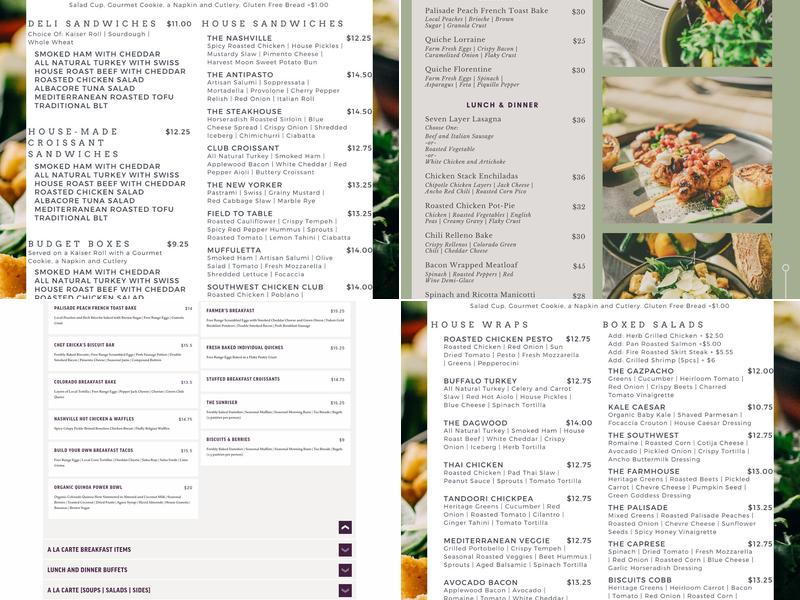 Biscuits & Berries Menu