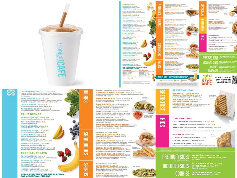 Tropical Smoothie Cafe Menu