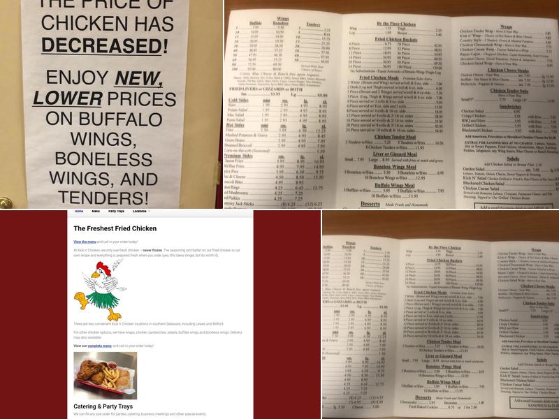 Kick n’ Chicken Menu