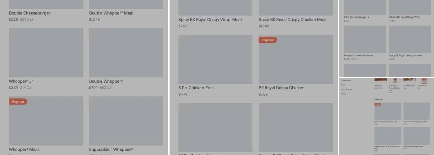 Burger King Menu