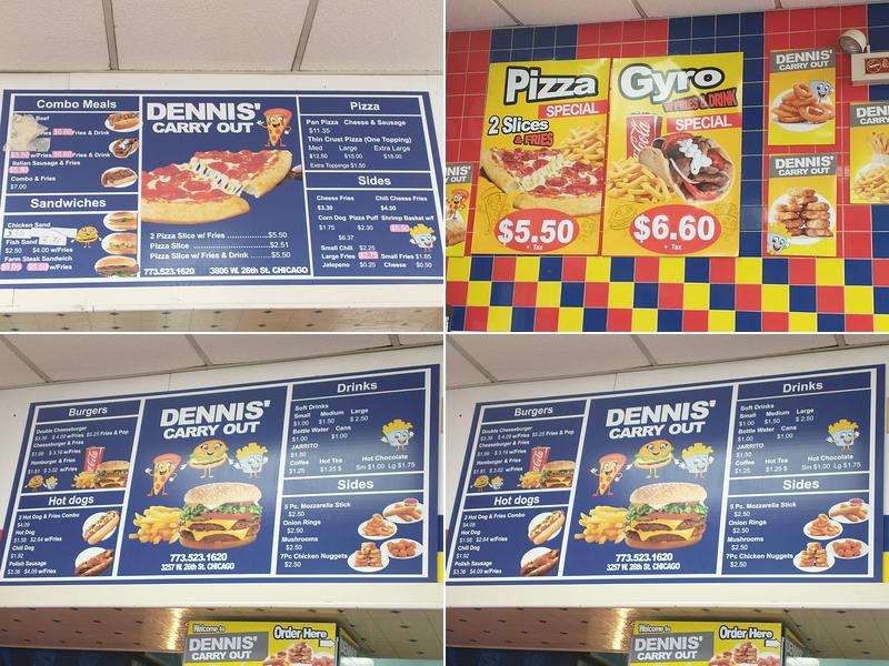 Dennis Pizza Menu
