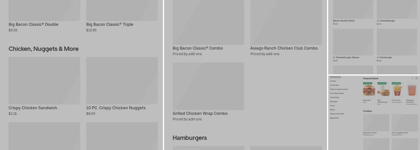 Wendy's Menu