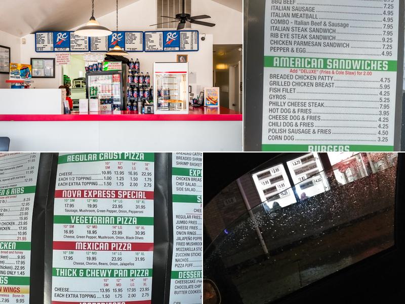 Pizza Nova Express Menu