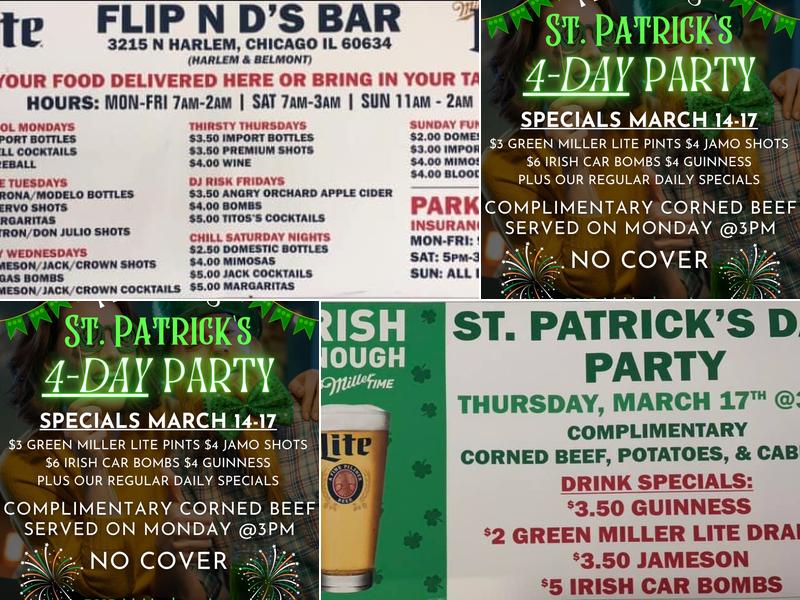 FLIP N D’S BAR Menu