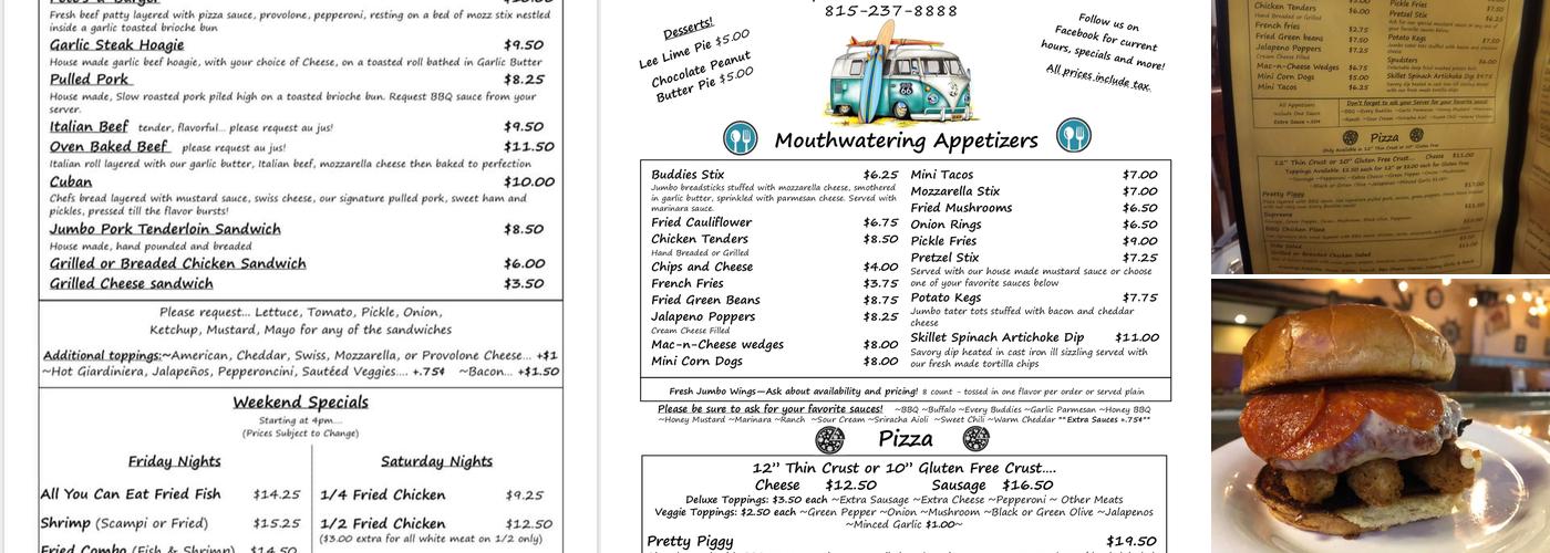Every Buddies Pub and Grub Menu