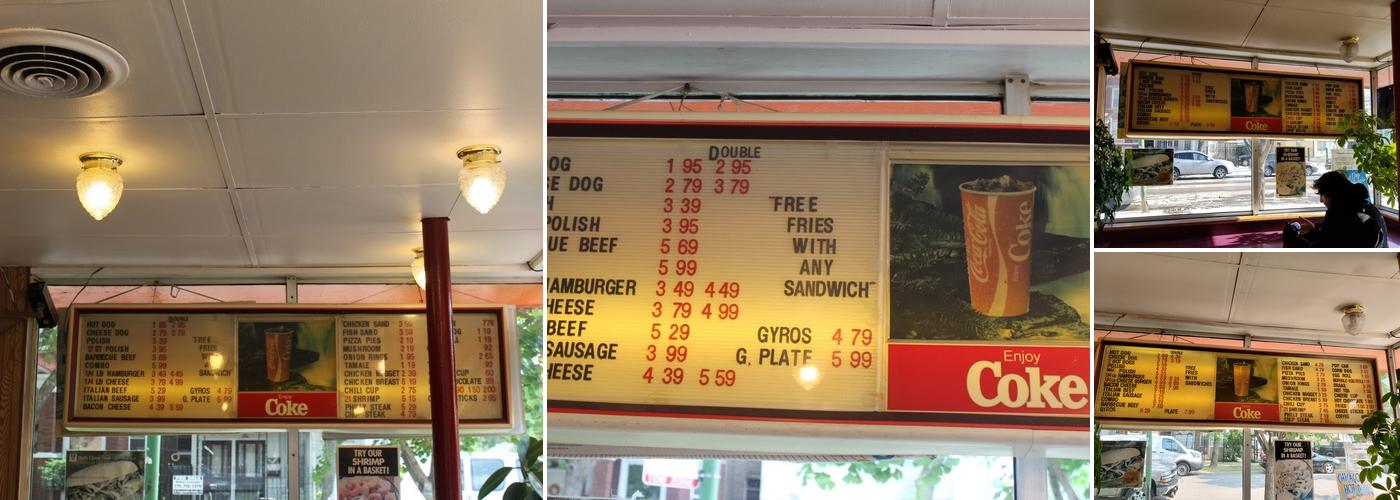 J's Corner Hot Dogs Menu