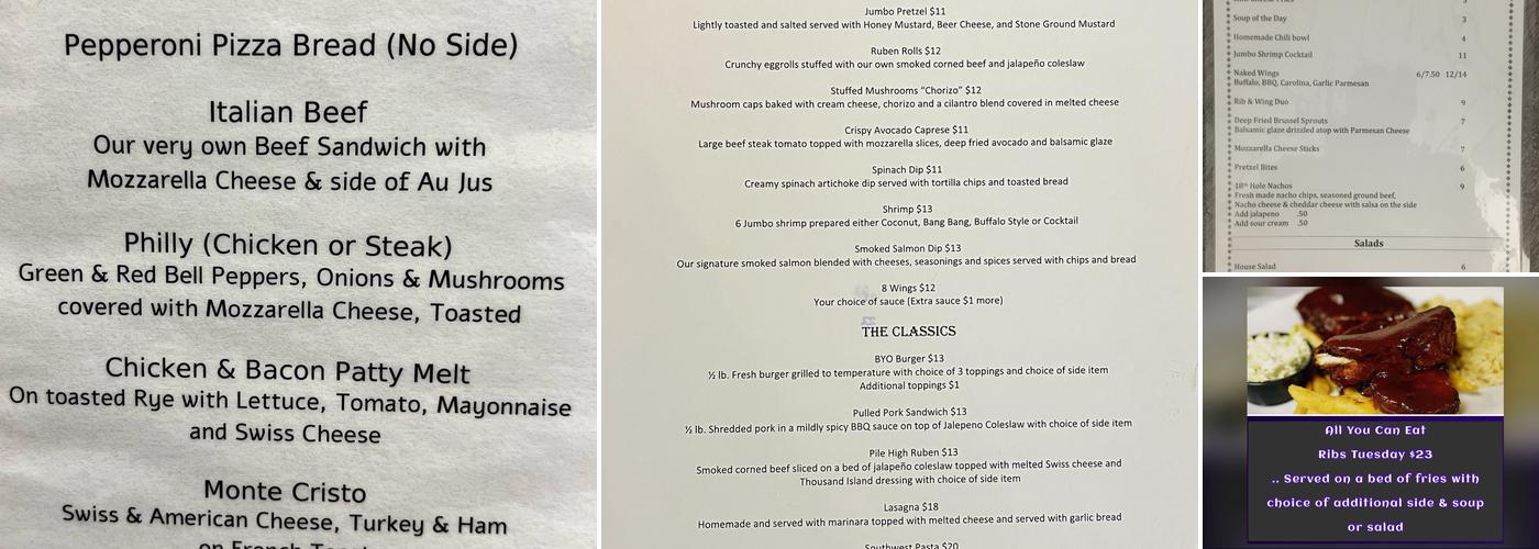 Pivot Lounge Menu