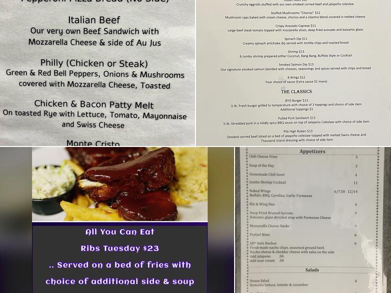 Pivot Lounge Menu