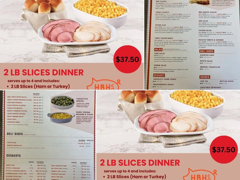 The Honey Baked Ham Company Menu