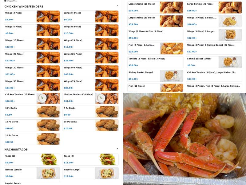 Midwest Food Market Menu