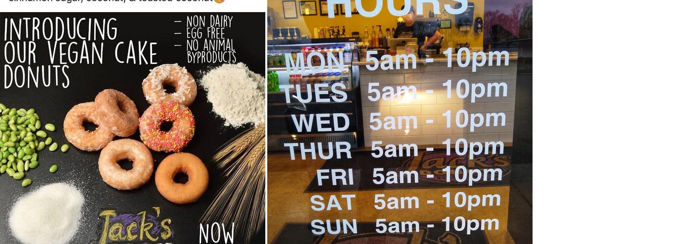 Jack's Donuts Menu