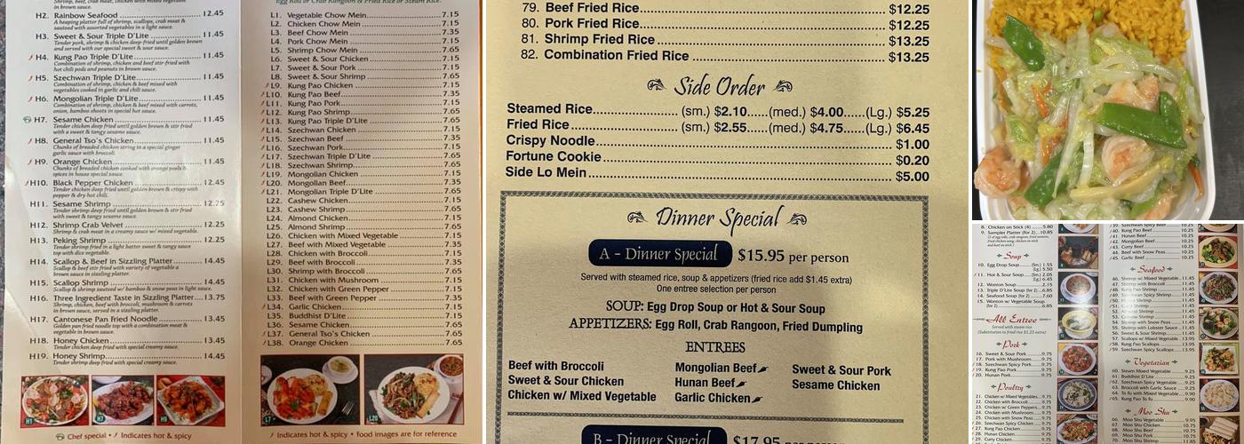 FUJI Chinese Restaurant Menu