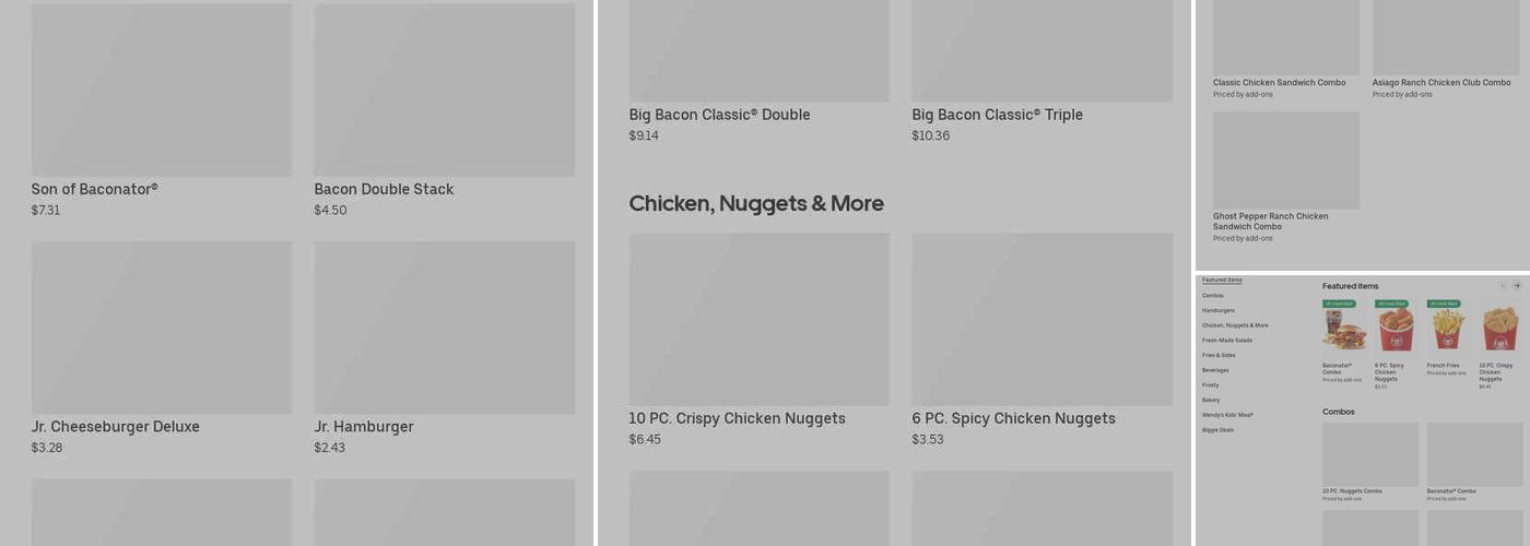 Wendy's Menu
