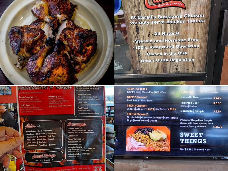 Carali's Rotisserie Chicken Menu