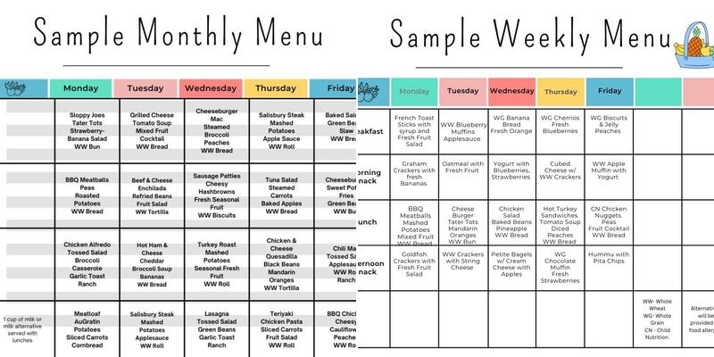 The Children's Pantry Menu