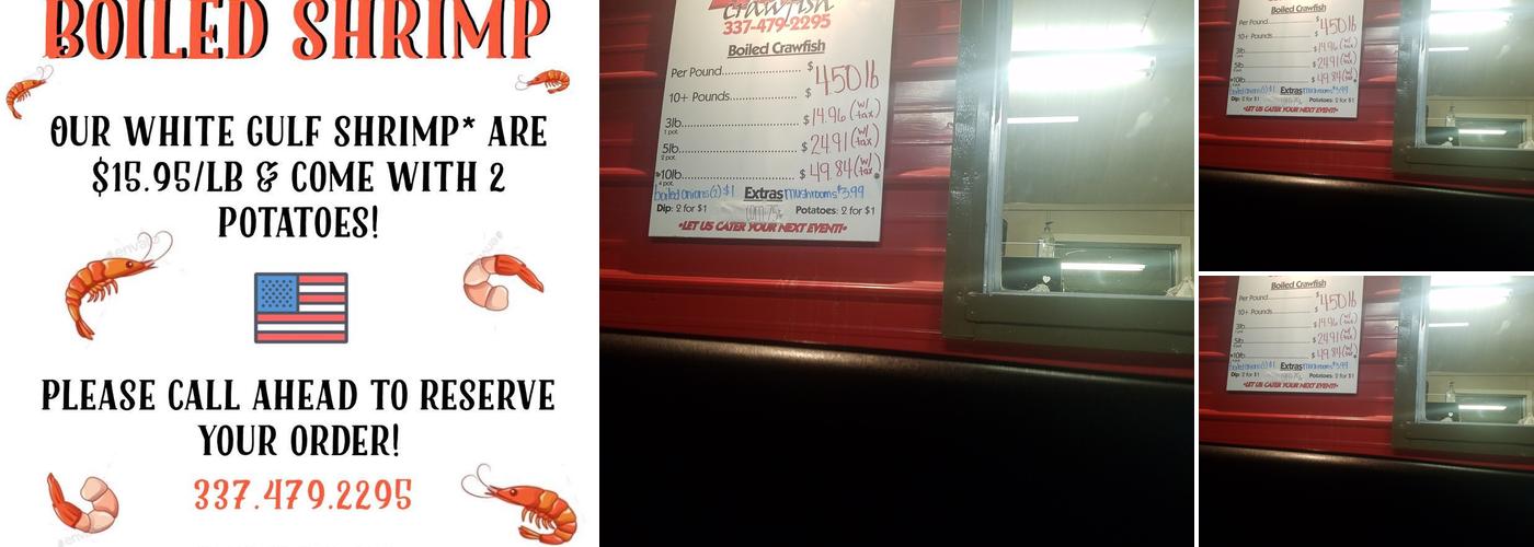 Zydeco Crawfish Menu