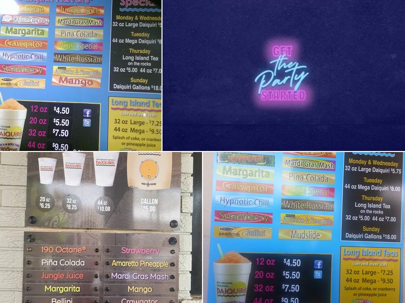 New Orleans Original Daiquiris Menu