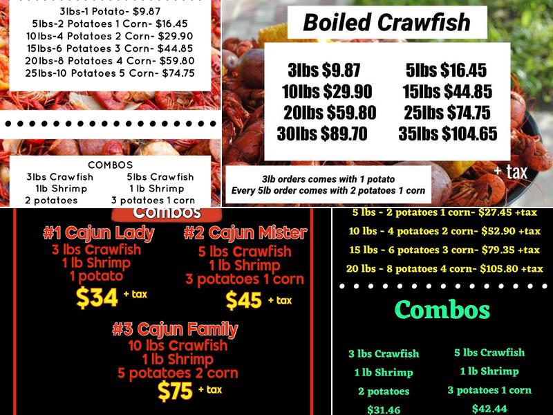 Crawfish Corner Menu