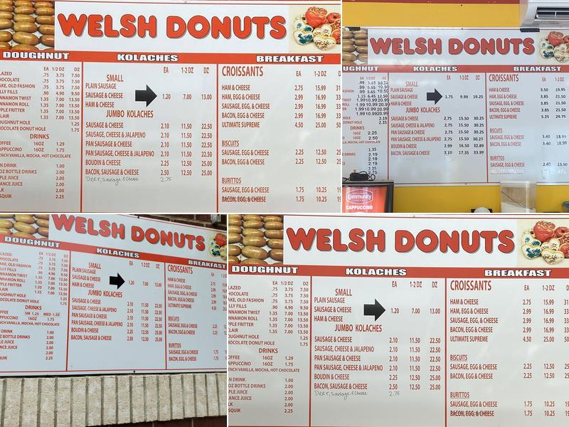 Welsh Donuts Menu