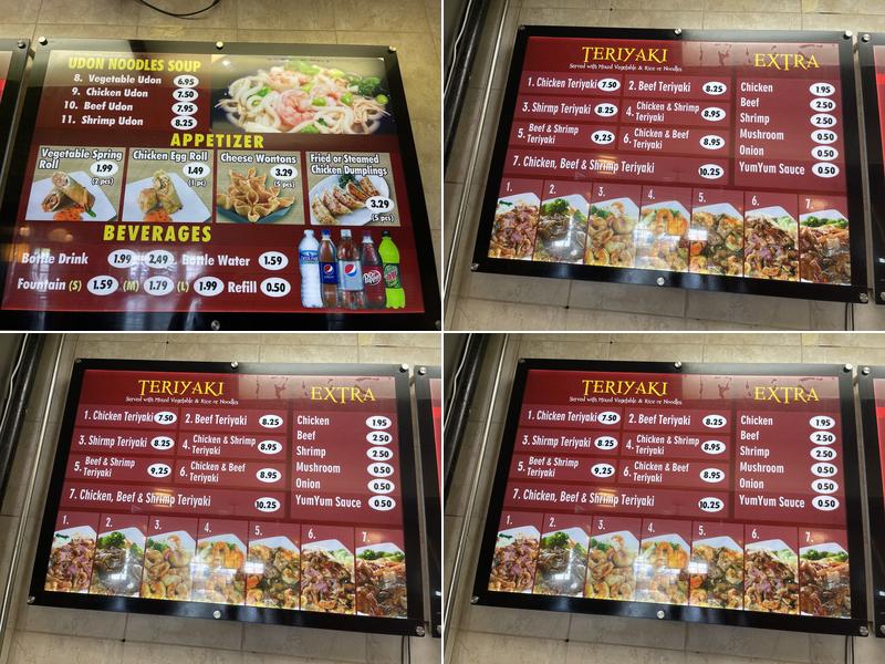 Hibachi express 491 premium outlets Menu
