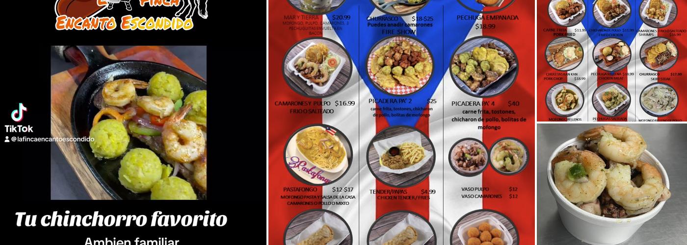 La Finca Encanto Escondido Menu