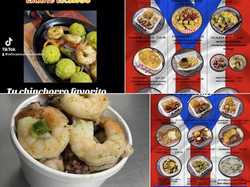 La Finca Encanto Escondido Menu