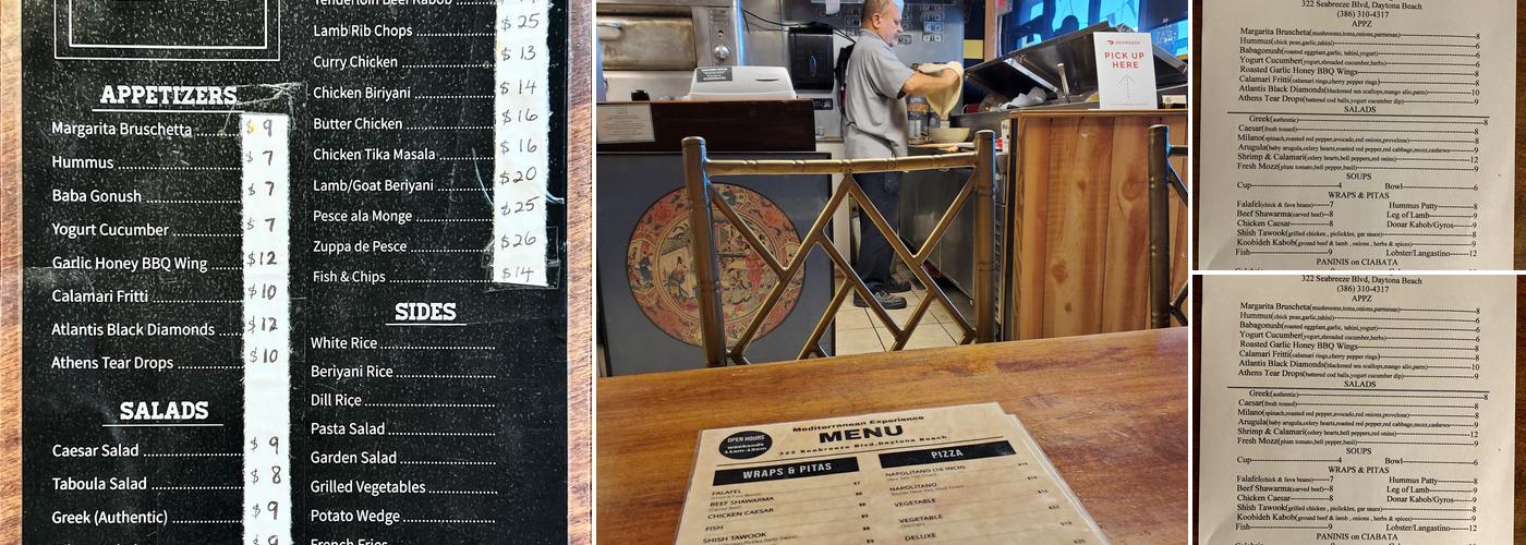 Mediterranean Experience Menu