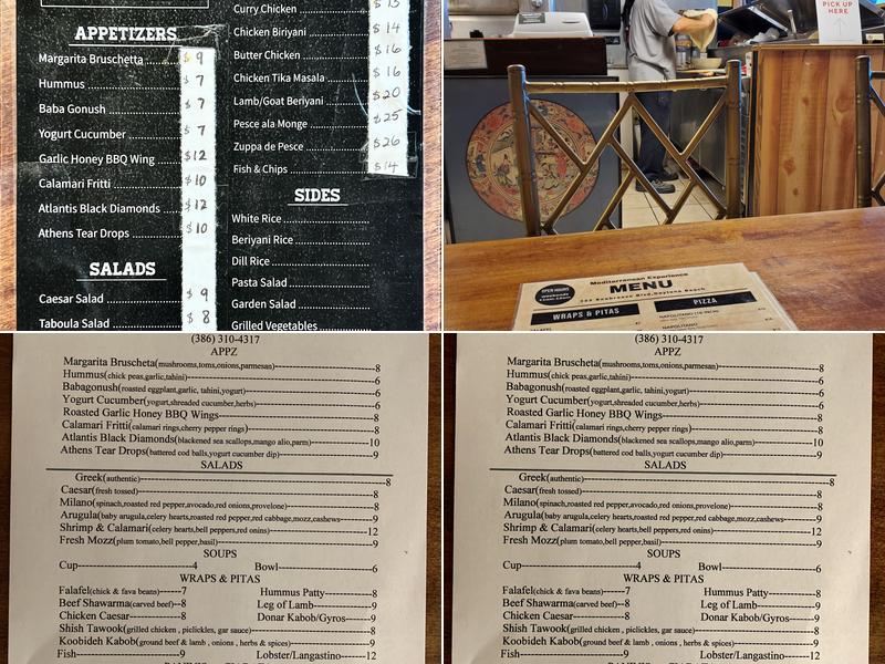 Mediterranean Experience Menu