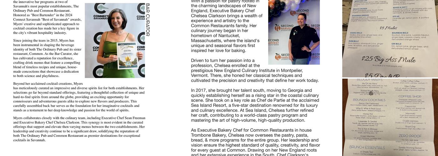 Common Restaurant Menu