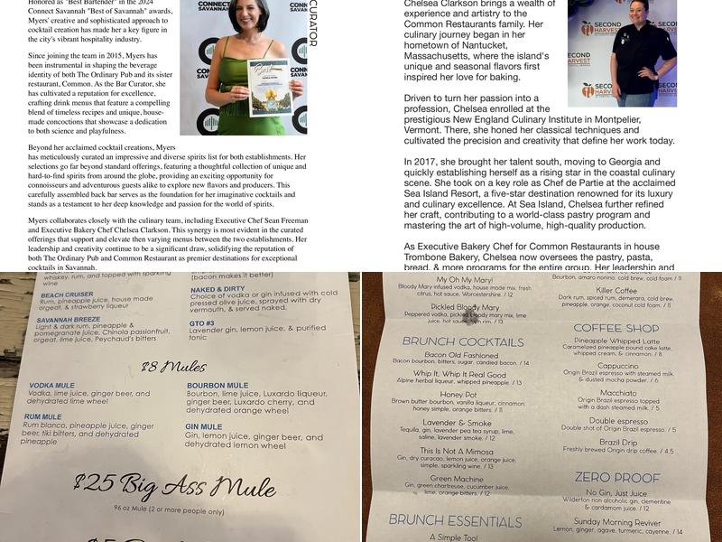 Common Restaurant Menu