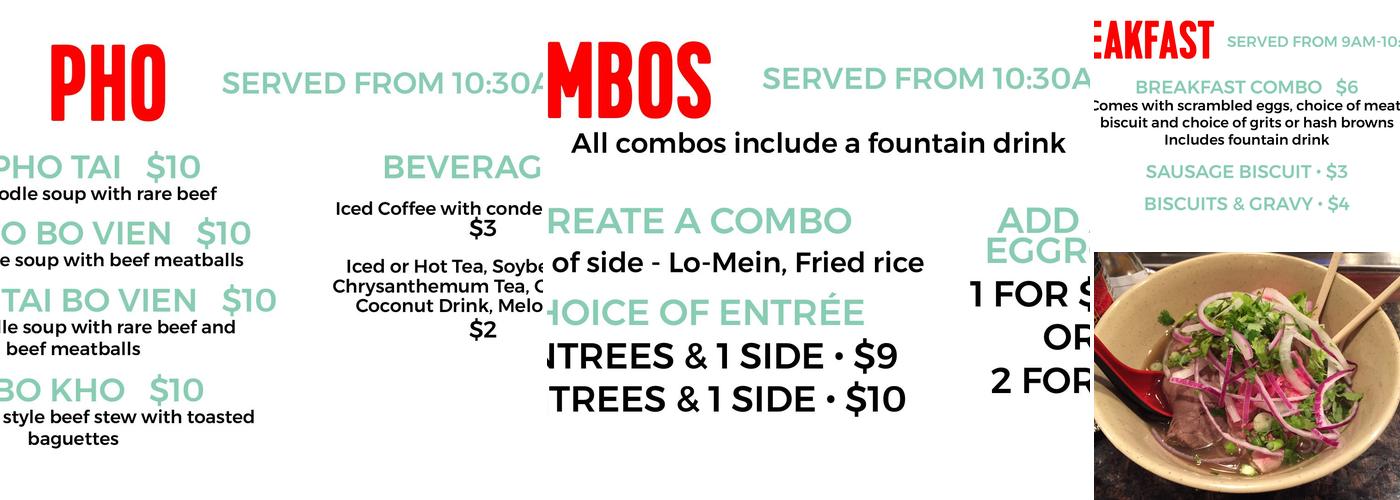 Pho Boy Asian Fusion Menu
