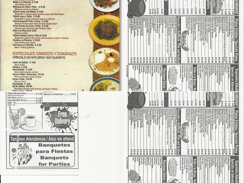 Cevicheria Restaurante Mi Casa Menu