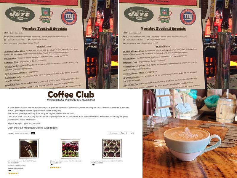 Fair Mountain Coffee Roasters Menu