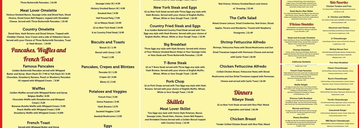 D’licious Caffe Menu