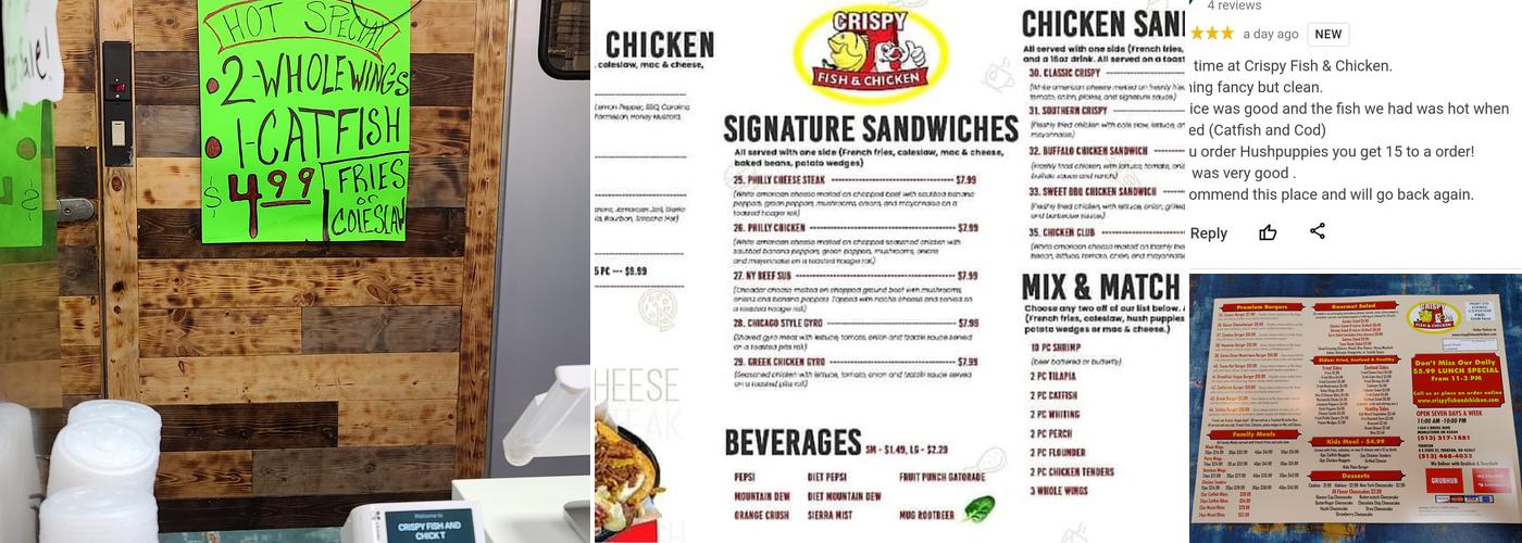 Hooks Fish & Chicken Trenton (Crispy Fish & Chicken ) Menu