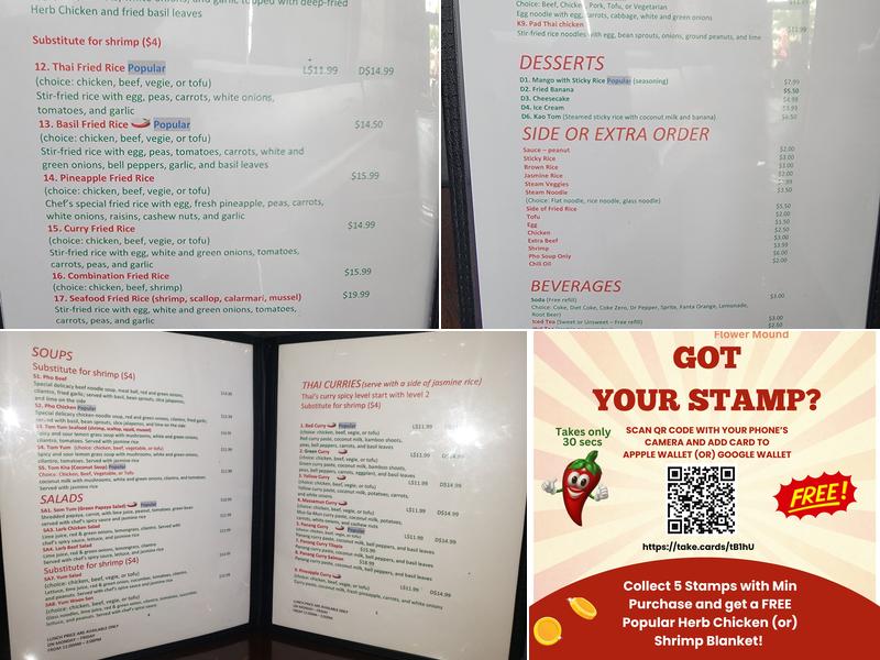 Chillicious Thai Menu