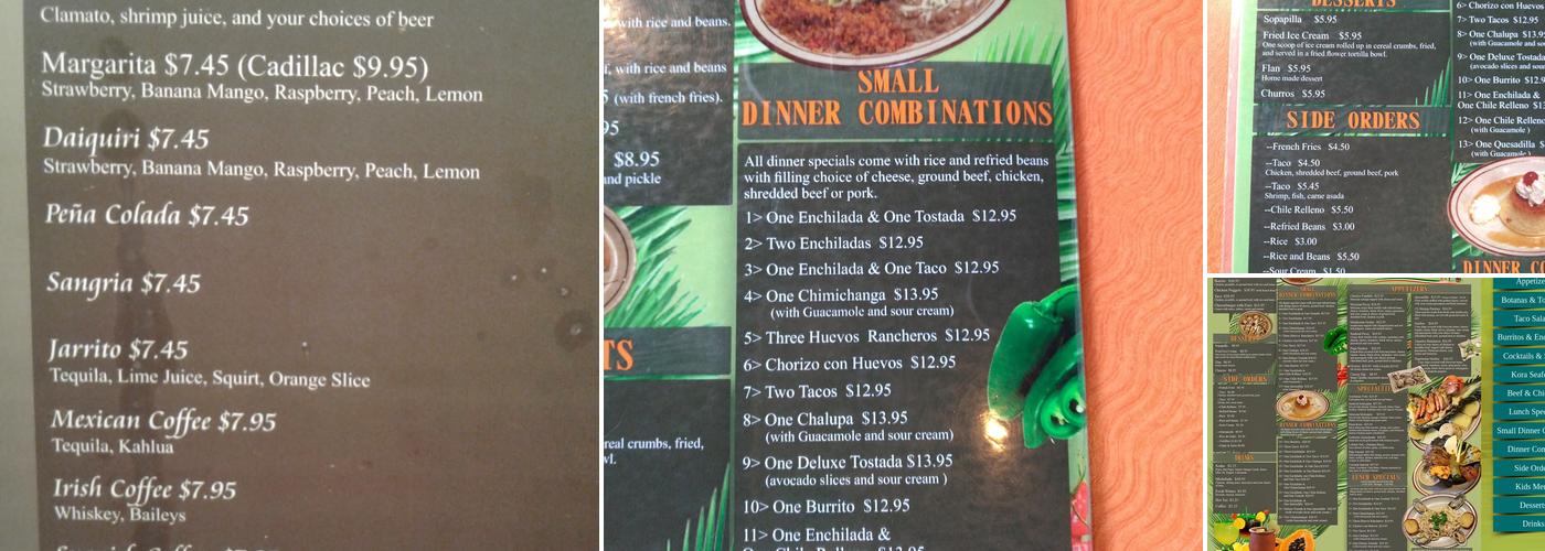 El Kora Menu