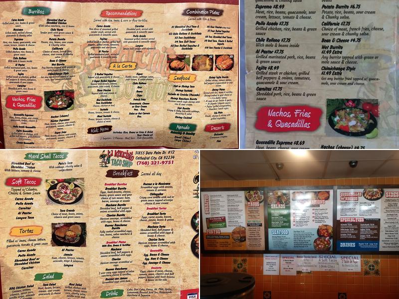 El Ranchito Taco Shop Menu