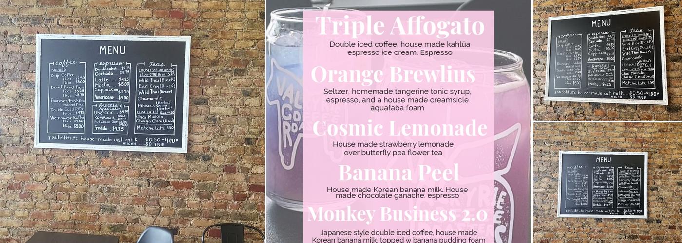 Valkyrie Coffee Roasters Menu
