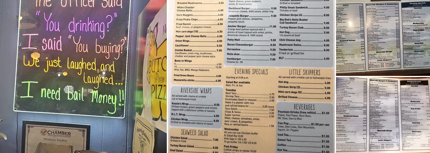 Montrose Sandbar Menu