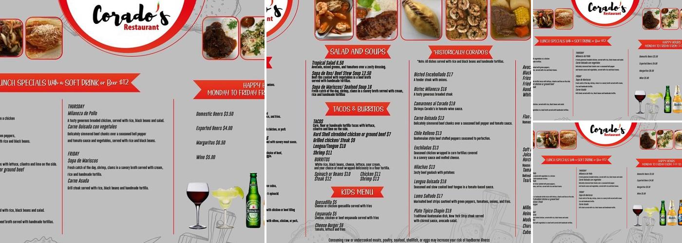 Corado's Menu